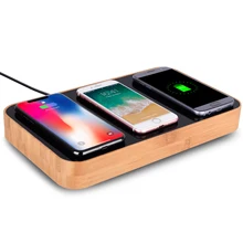 wireless charger bamboo for iphone xs max samsung s10