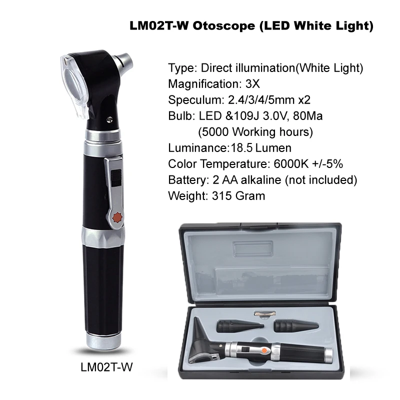 Медицинский отоскоп диагностическая светодиодная лампа ушной уход домашний