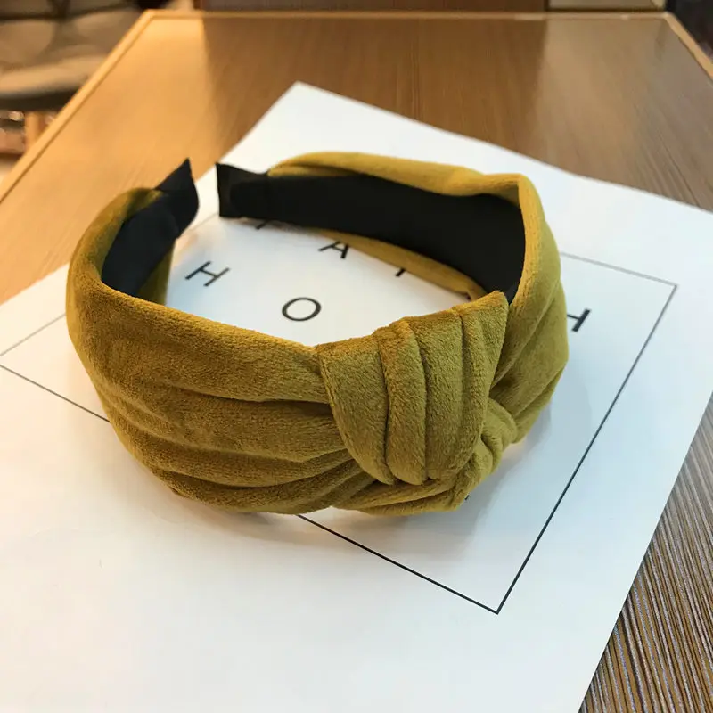 30 шт./Партия DIY простой мульти велюровый узел галстука повязки на голову чистый Колор креативные повязки на голову Инструменты для укладки волос аксессуар HA1270