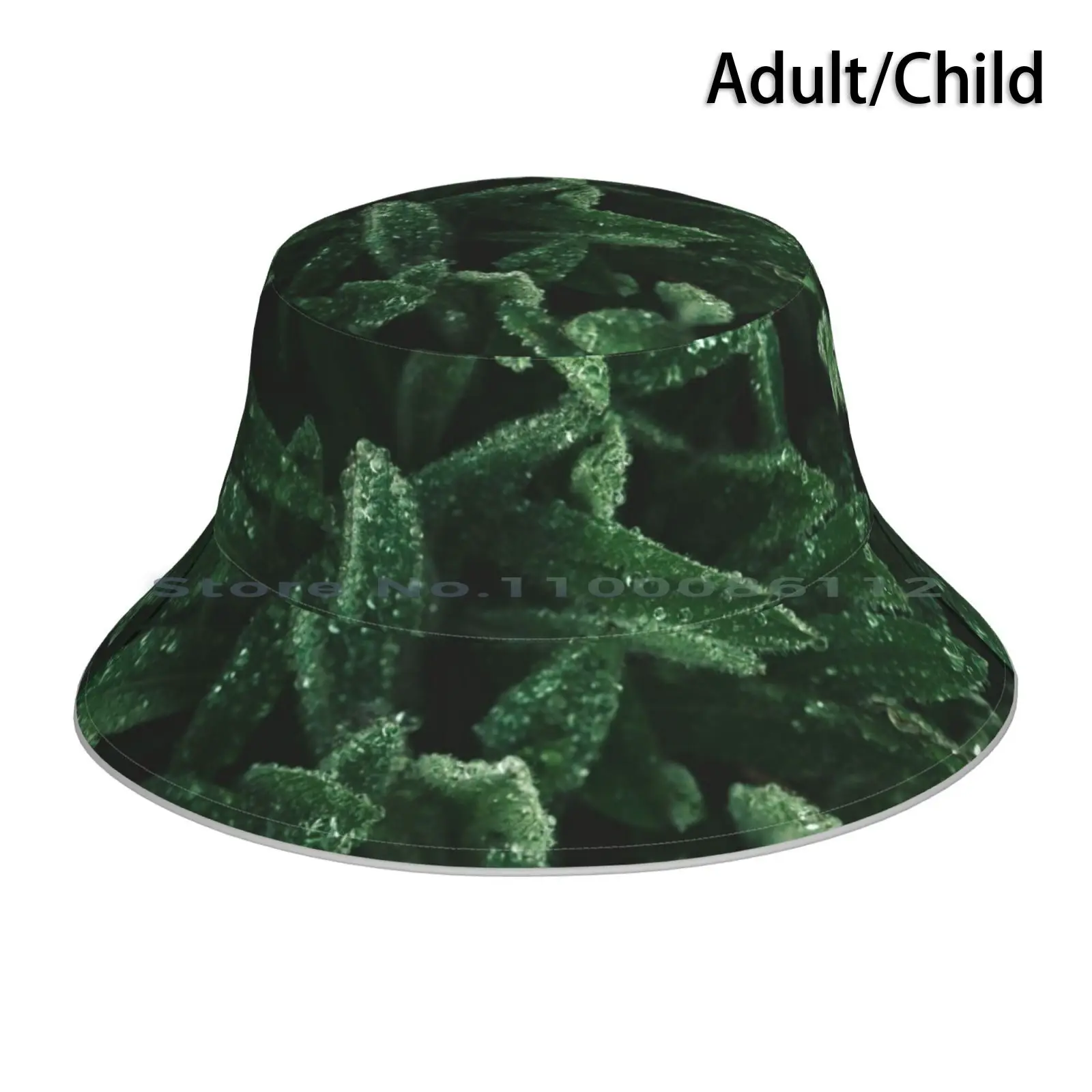 Agnelli Ear After Heavy Rain Bucket Hat Sun Cap Rain Plant Nature Lambsear Silver Green Water Flora Wilderness Wildlife Flower