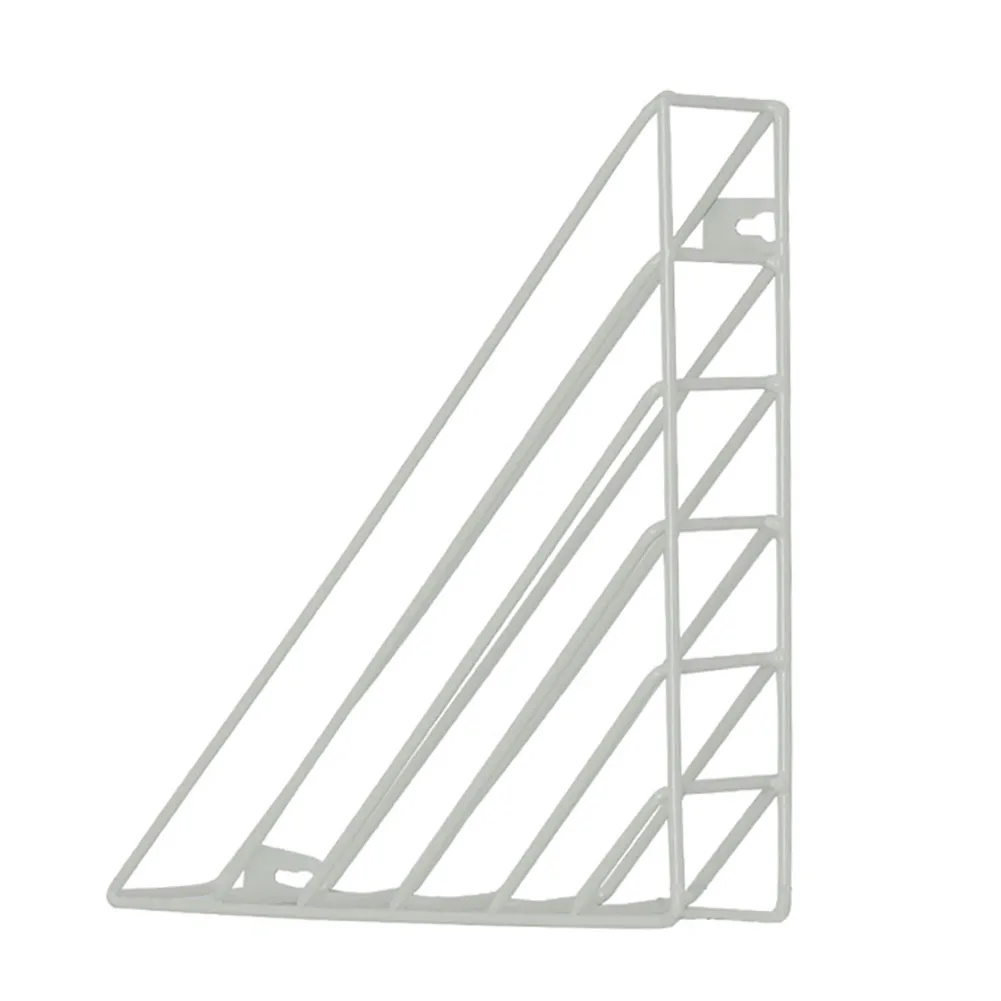 

Simple Iron Structure Wall Mounted Living Room Book Shelf Decorative Triangle Home Storage Practical Study Space Saving Magazine
