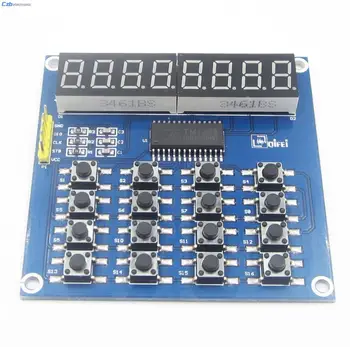 

DIY Kit Parts TM1638 8 Bits LED Digital Tube Module Keyboard Scan and Key Display Module For Arduino