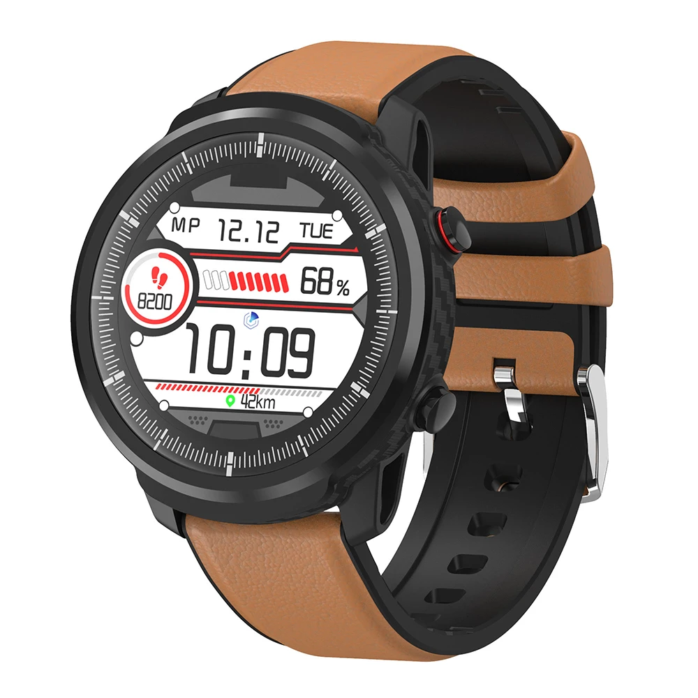 SENBONO S10 Смарт-часы Reomte камера кровяное давление монитор сердечного ритма погоды Smartwatch для мужчин и женщин для IOS Android - Цвет: Brown Leather