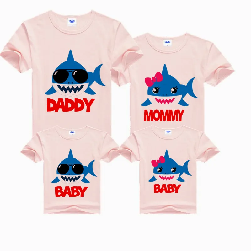 Футболка с акулой; Семейные комплекты; одежда «Мама и я»; футболка с акулой; Одежда для мальчиков; футболка с короткими рукавами для папы и акулы; Рождественская футболка