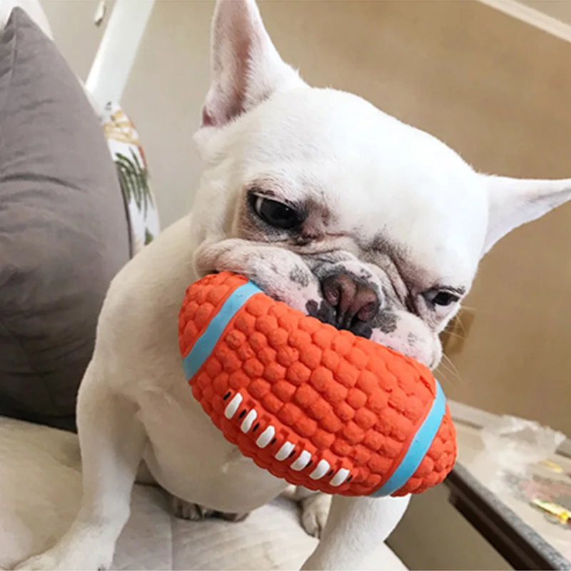 

Dog Teeth Cleaning Toy Chew Molar Ball Squeak Latex Sports Ball Small Dogs Rubber Puppy Toy Stuff Interactive Rubber Dogs Toys
