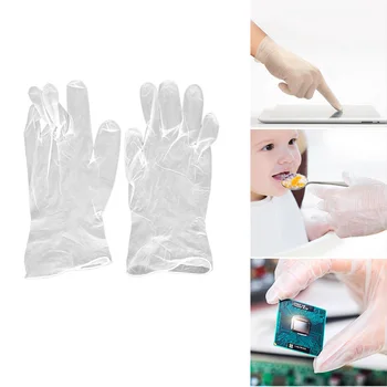 

100PCS Protective Working Ultra Thin Gloves Cleaning Tools Kitchen Food Butcher Laboratory High Quality Disposable PVC Gloves
