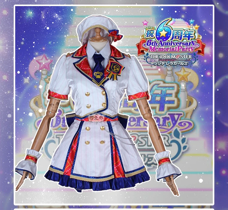 Аниме IDOLM@ STER Золушка девушки 6th юбилей памятные вечерние сценическая форма Косплей Костюм Хэллоуин