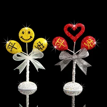 

Man-made Diamond Safeness Advertising Balloon Car Decoration Car Mounted with Pink Gradient Decoration Car Interior Material