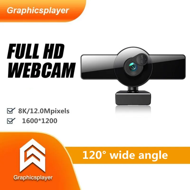 Hdwebcam Usb Autofocus 1080p Câmera de Computador hd Ampla 120 Graus Transmissão ao Vivo 1080p Reunião af com Capa Novo 8k 4k 2k