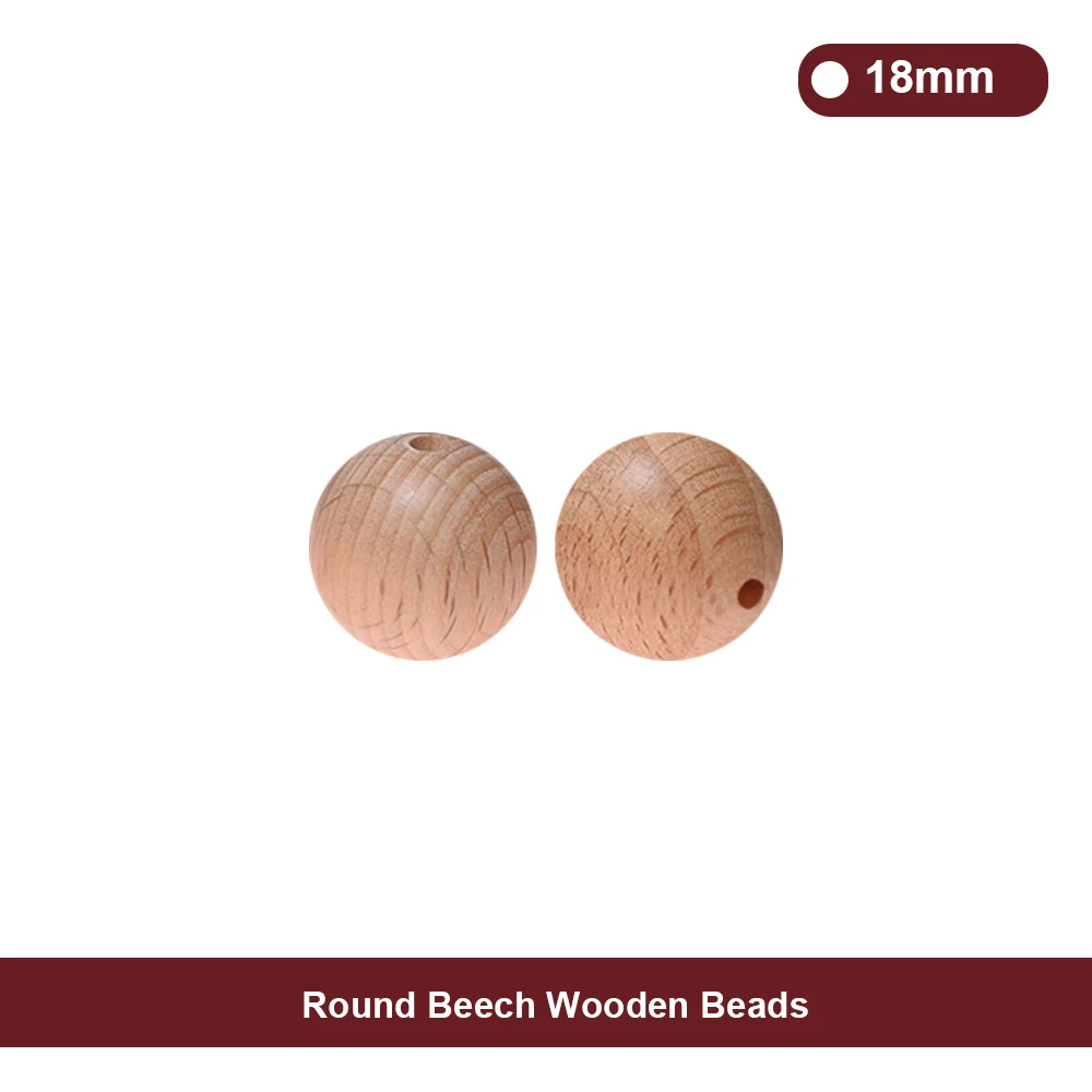 18mm Round Wooden Beads