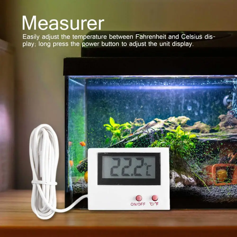 Цифровой мини-термометр для аквариума с ЖК-дисплеем измеритель температуры воды