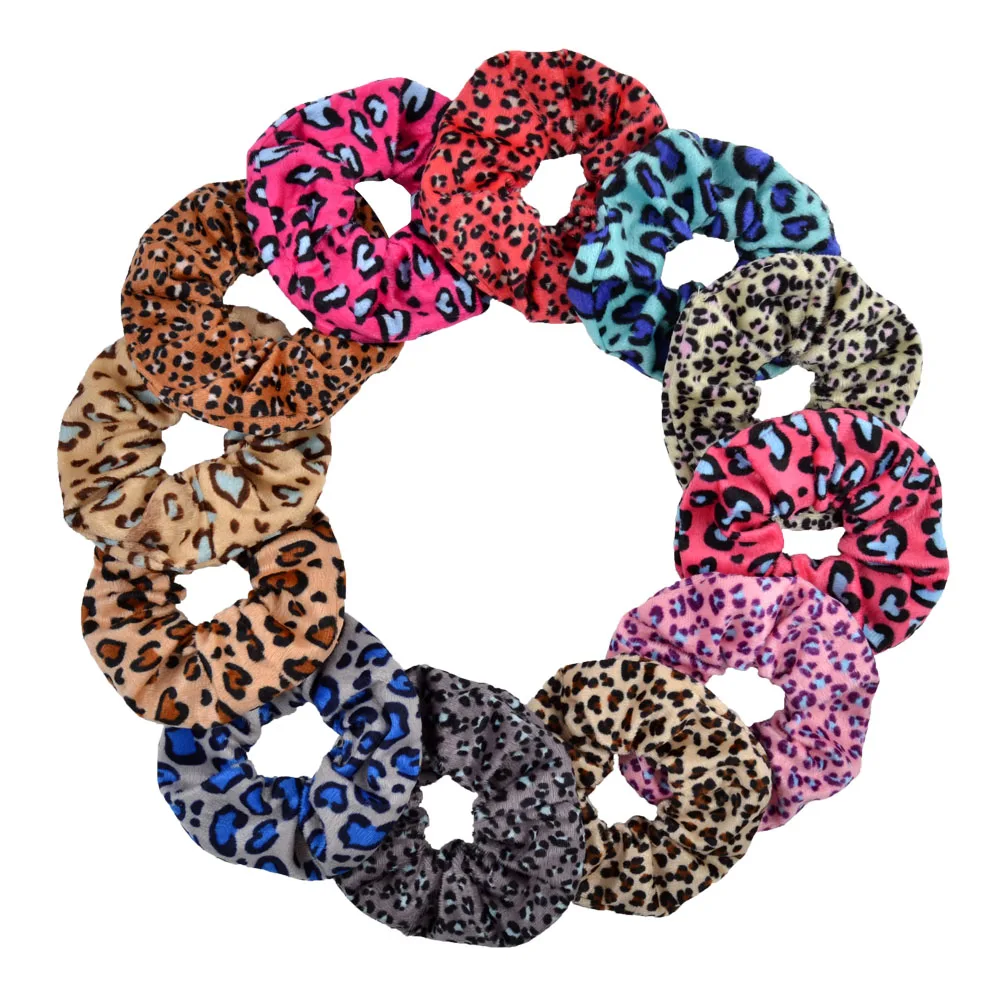 pink hair clips 1 Piece Leopard Print Hair Scrunchie Elastic Hair Band For Women Girls Ponytail Holder Hair Rope Rubber Band Hair Accessories bride hair clip