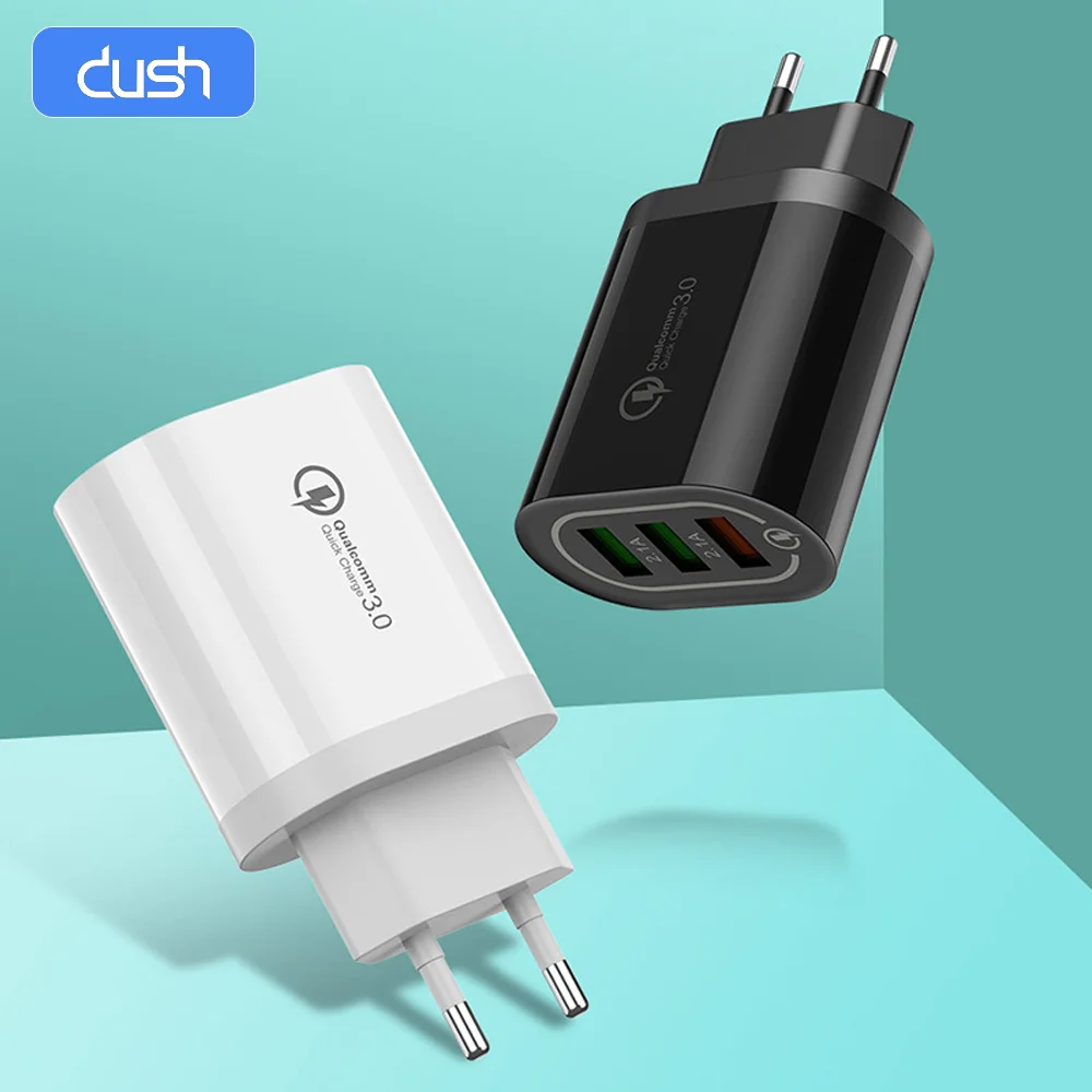 Быстрое зарядное устройство DUSH usb для телефона ЕС США 3 0 быстрое USB портативное