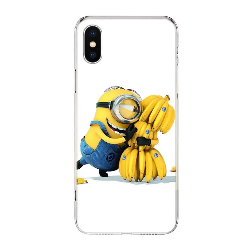 Милый крутой чехол для телефона с миньонами для iPhone 11 Pro 7 6X8 6S Plus XS MAX+ XR 5S SE 10 Ten Art TPU Coque Capa Shell - Цвет: TW006-6