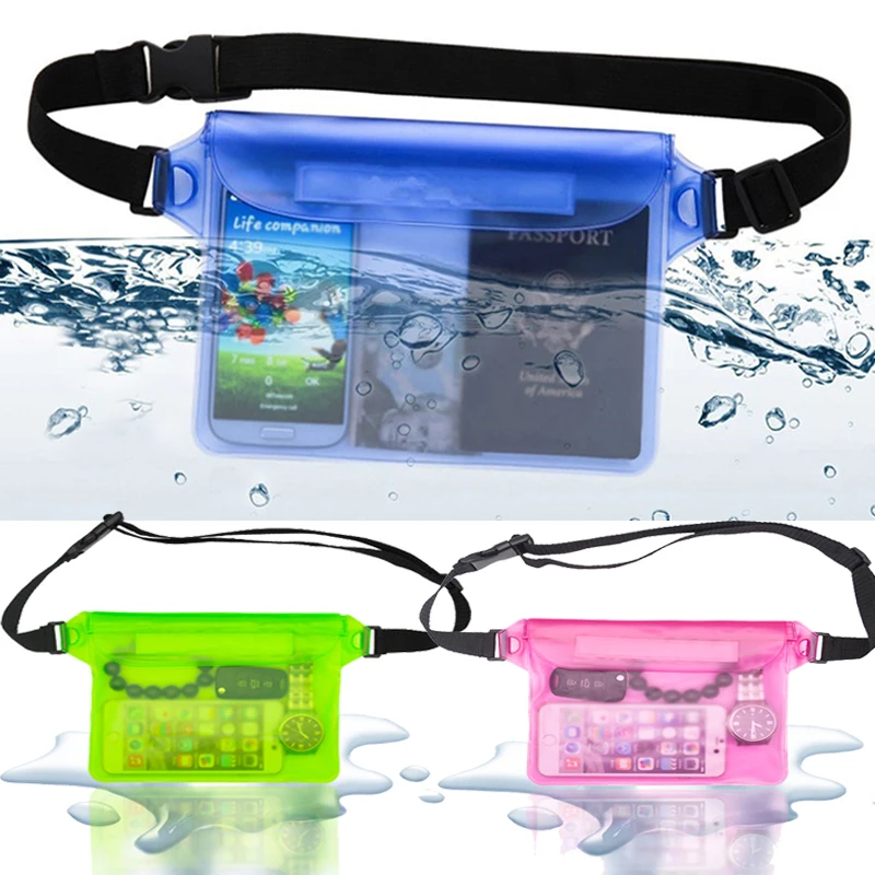 Universal PVC Underwater Waterproof DryPouch Waist Bag Swimming Sport Fanny Pack 