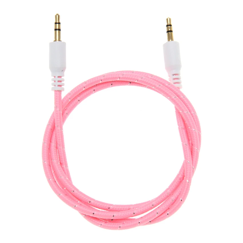 3 5mm Jack Audio Cable Gold Plated Jack 3 5 mm Male to Male Aux Cable For iPhone Car Headphone Speaker 100pcs lot