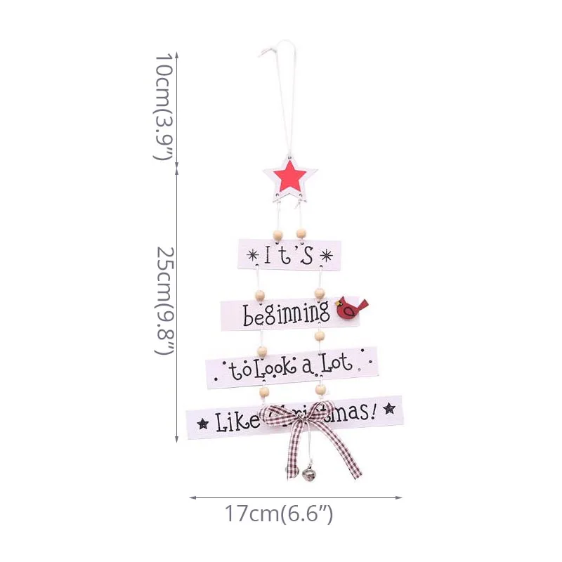 1pcs wooden Pendant WEIGAO рождественские деревянные украшения Рождественская вечеринка Рождественская игрушка деревянный кулон подарок деревянный Рабочий стол украшения Navidad kresest - Цвет: 1pcs wooden Pendant