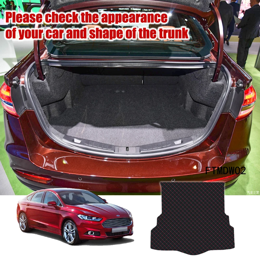 Кожаный Автомобильный Коврик для багажника Ford Mondeo CD391 Mk5 2014 2020 коврик подкладка