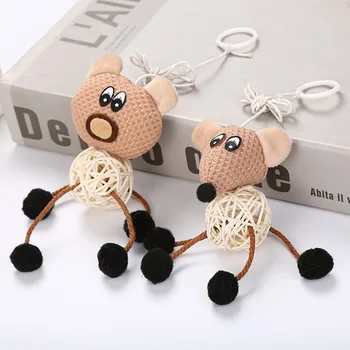 

1Pc Cat Toy Linen Rattan Ball Mouse Pet Toy Katten Cat Toys For Kittens Catnip
