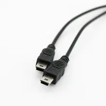 Mini USB 2.0 Female To Dual 2 Male Splitter Y Extension Charger Adapter Cable Each cable can accept 1.2A-1.5A