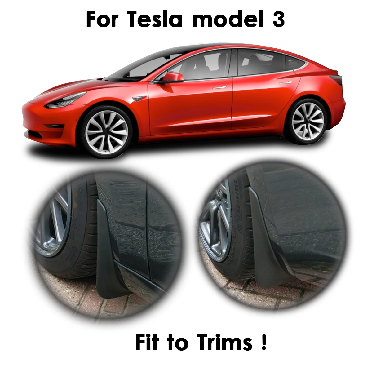 4 шт литые Брызговики для Tesla модель 3 2016 ~ 2019 набор щитки передние и