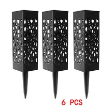 6 шт. наружный садовый ландшафтный светильник для украшения водонепроницаемой солнечной энергии