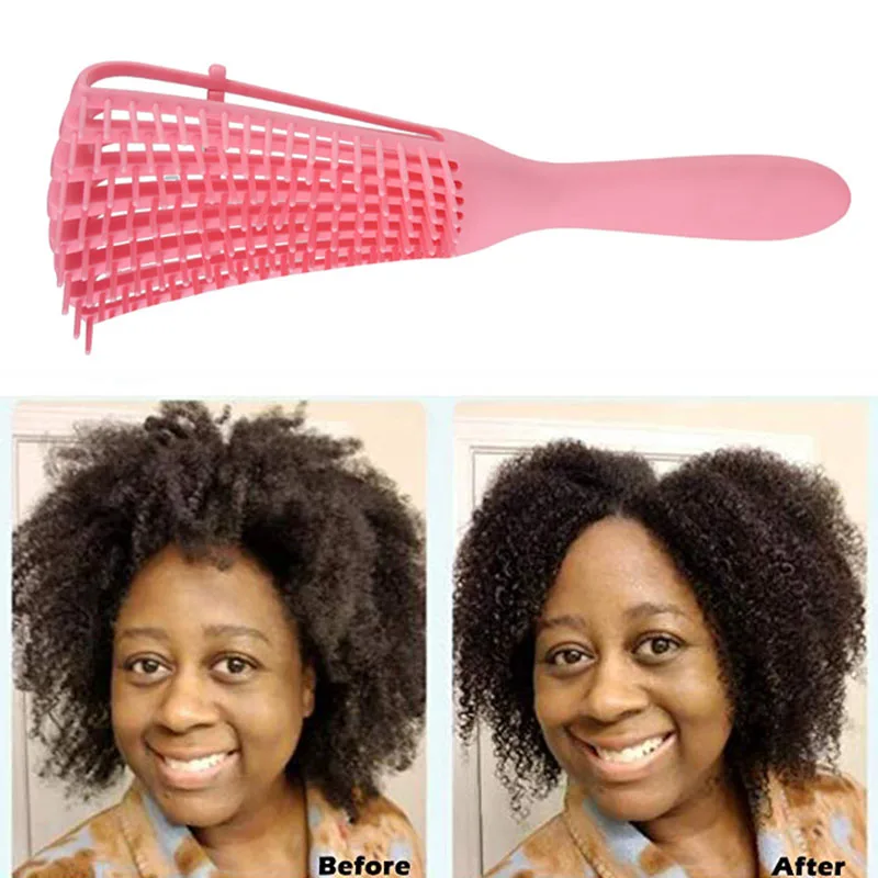 Detangling Hair Brush 4c Curly Hair Detangler Brush Hair Wet Thick Kinky Hair Adjust Hair Brush Scalp Massage Detangle Hairbrush 0