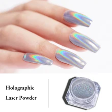 0,5 г 1 г Голографический лазерный порошок Радужный дизайн ногтей Хамелеон блестящий хром порошок пигмент маникюрный гель для ногтей Полировка Для ногтей пыль