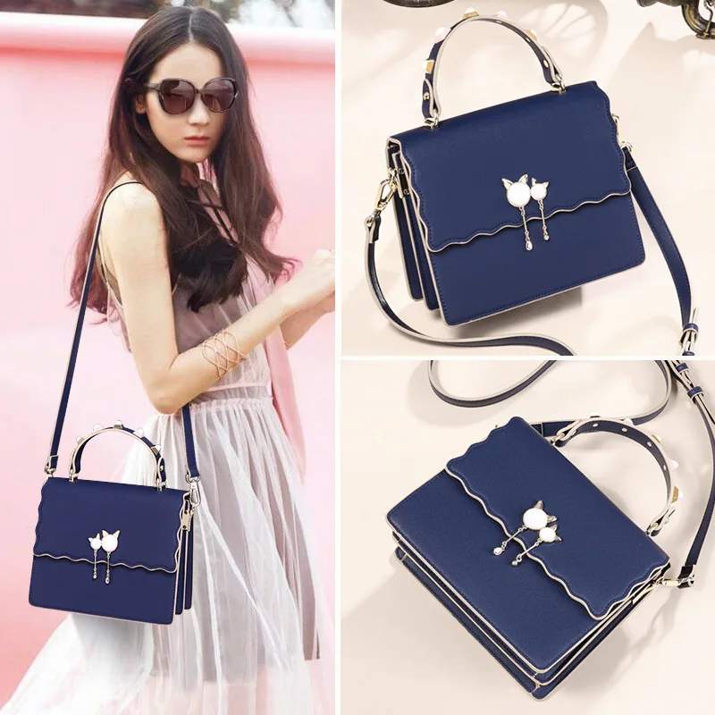 

Bag 2020 Genuine Leather Female Portable Simple Single Shoulder Package Tide Joker Oblique Satchel