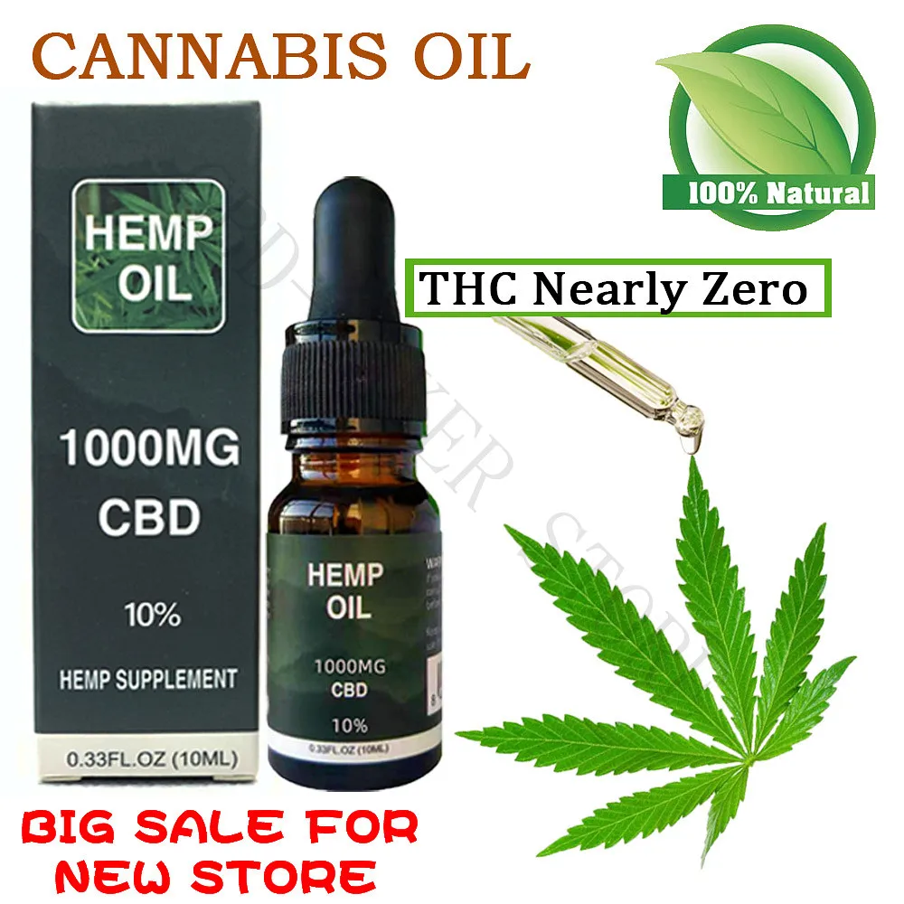 

10Ml High Purity CBD Golden Hemp Oil 1000mg CDB Content Inside Quick effect for anxiety insomnia and relief pain 100% Organic