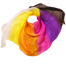 Натуральная шелковая вуаль, ручная работа, окрашенная шелковая шаль, женский шарф, аксессуары для костюма, вуаль для танца живота, вуаль для танца живота на заказ