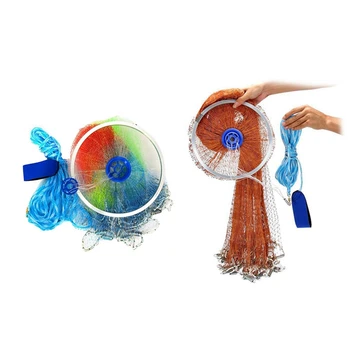 

Tire Line Usa Aluminium Ring Hand-Cast Net Fishing Net Case & 2.4M Durable Sinker Bait Outdoor Fishing Hand Casting Net