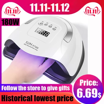 

180W/120W LED Nail Lamp UV Lamp For Manicure 57 Pcs Light Bead Nail Dryer LCD Display Drying All Gels Nail Polish Nail Art Tools