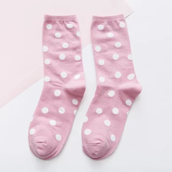 

Socks Preppy Stockings Casual Retro Polka Dot Loose Elastic