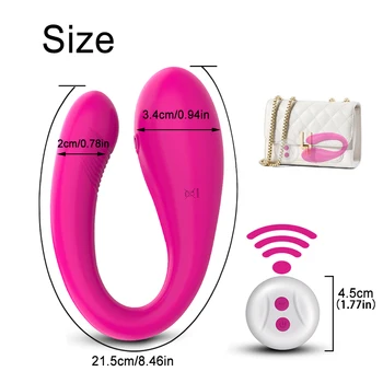HWOK Wireless Remote Control Panties Vibrator U-Shaped Adult Toys For Couples Vagina Clitoris Stimulator Female Masturbator 6
