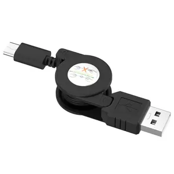 

75cm Data Cable Type-C 3.1 Male USB Flat Retractable Telescopic 2A Charging Cord For Smartphone Tablet Fast Charging