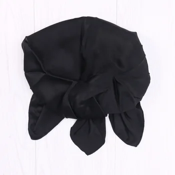 

Mulberry Silk Night Sleeping Cap Long Hair Bonnet Smooth Soft Hat for Women Girls(Black)