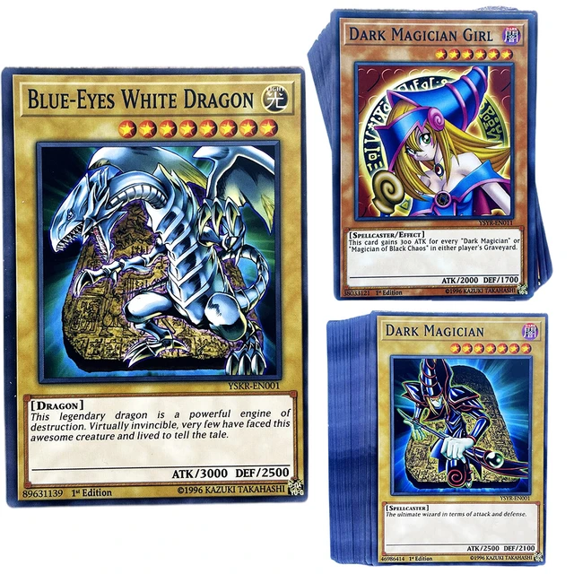 English Yugioh Cards Album YU-GI-OH Card Playing Game Trading Battle Blue  Eyes Dark Magician