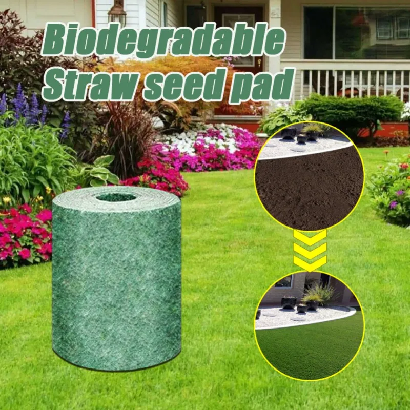 Biodegradable Grass Seed Mat Seed Starter Mat Biodegradable Straw Seed