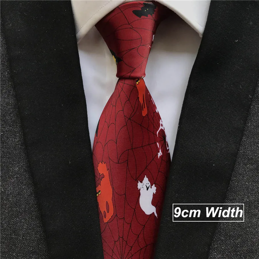 Fashion Men Skull Pattern Necktie Halloween Wedding Party Personality Ties Gravata - Цвет: As Picture