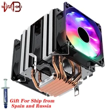 CPU Cooler Silent RGB 6 Heatpipes Ventilador PWM 4PIN For Intel 1150 1151 1155 1156 1200 1366 2011 X79 X799 AM3 AM4 Radiator