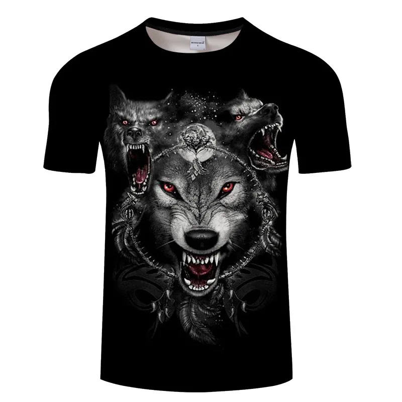 TX612 Ying and Yang Wolf Мужская футболка уличная футболка Повседневная футболка 3D модная футболка Harajuku Топ черный короткий рукав унисекс Прямая поставка - Цвет: TX612