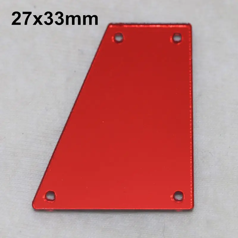 A24-27x33 Светлый Сиам acryl ic зеркало пришить Стразы DIY Flatback зеркало акрил пришивные стразы с отверстиями для шитья - Цвет: A24-27x33