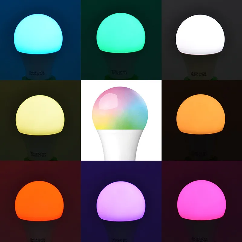 7 Вт/9 Вт WiFi умный светильник E26/E27 Светодиодный светильник RGB с регулируемой яркостью приложение дистанционного управления группа управления совместимый с Alexa Google Home