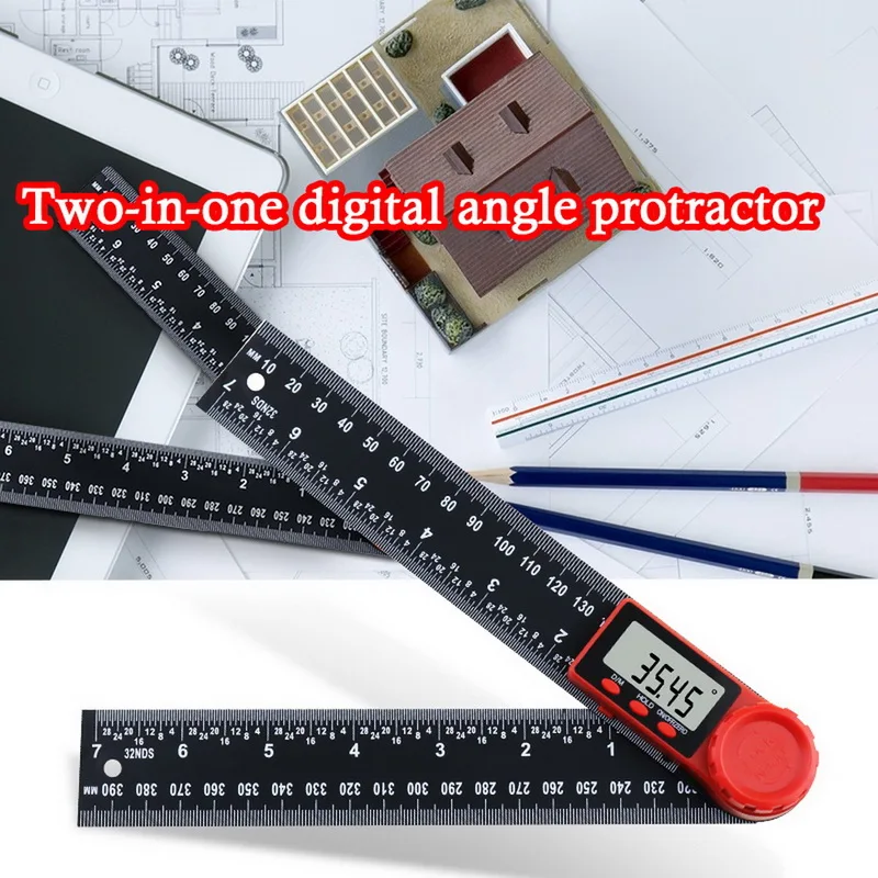  0-200mm 8'' Digital Meter Angle Inclinometer Angle Digital Ruler Goniometer Protractor Angle finder