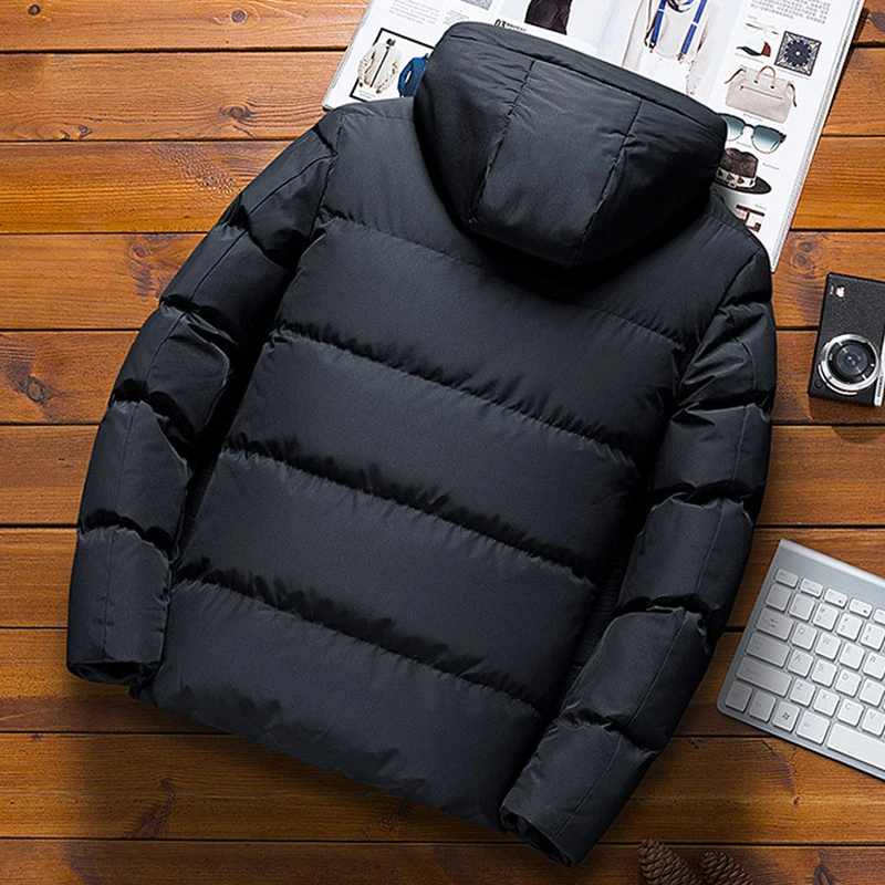 Veste D'hiver Homme épaisse En Duvet - Capuche, Coupe-vent, Imperméable, Remplissage 90% Duvet, Pouvoir Gonflant 700+, Pour Randonnée, Ville