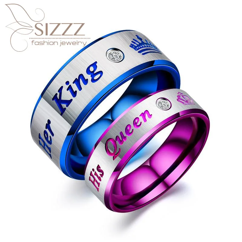 SIZZZ 2019 корейская версия из титановой стали пара модных колец король