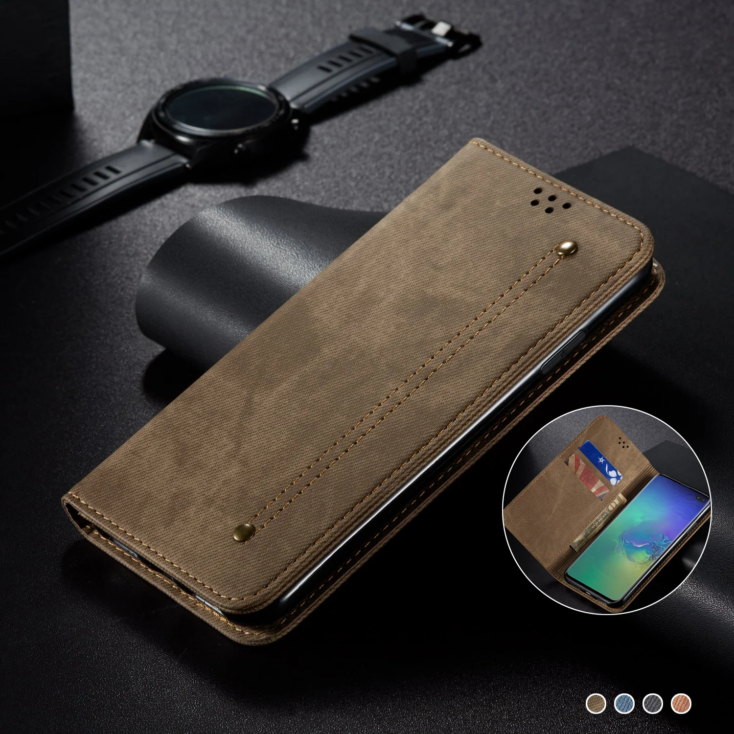 

Vintage Magnetic Case For Samsung Galaxy A51 A30 A20 S10 5G E A70 A10S A20S A30S A50S A50 M30S Wallet Flip Leather Phone Cases