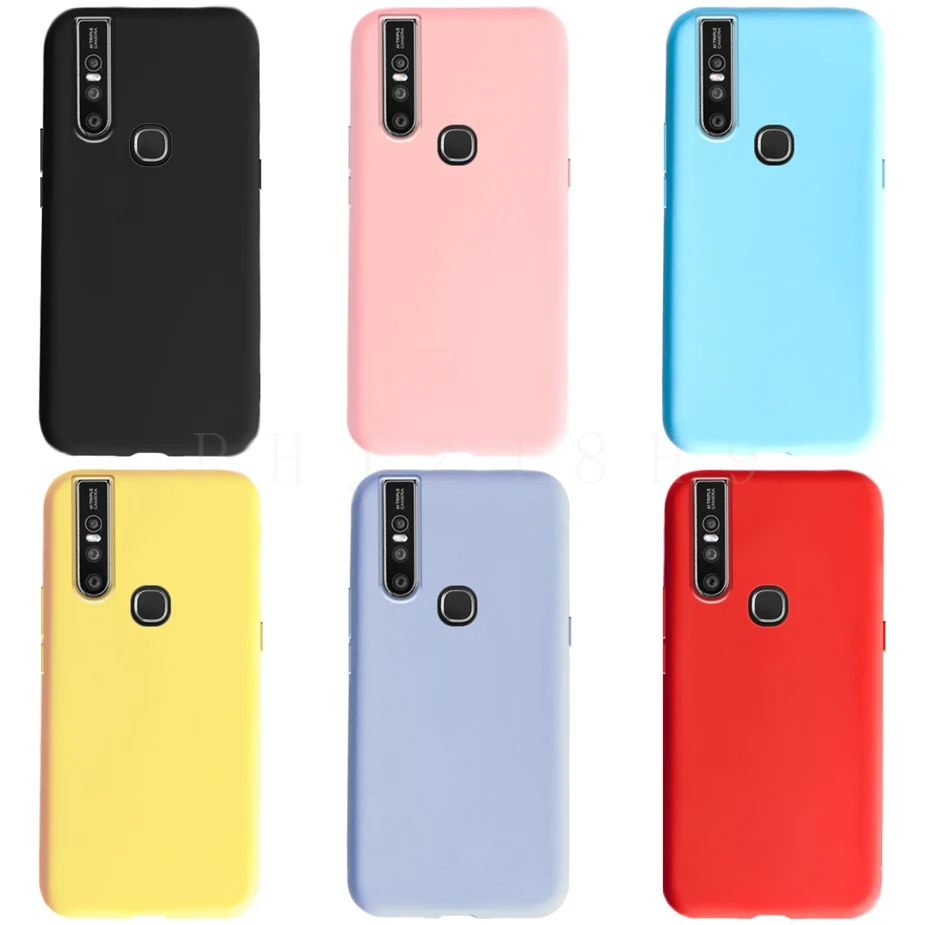 For Vivo V15 Case 1818 1819 Soft Silicon TPU Candy Back Cover