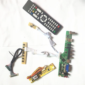 

For LM150X08-TLA1/TLB1/TLC1 2CCFL LVDS 20Pin TV53 drive card board HDMI VGA AV USB RF LCD panel Inverter+Remote+keyboard DIY kit